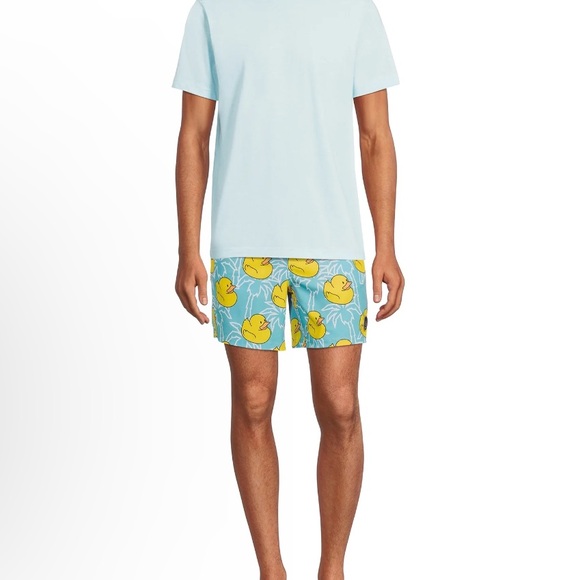 EUC NEFF Men's Blue 7" Swim Trunks- Rubber Ducks! *Smoke Free Home - Picture 2 of 7